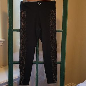 Express M black leggings with lace detail on sides